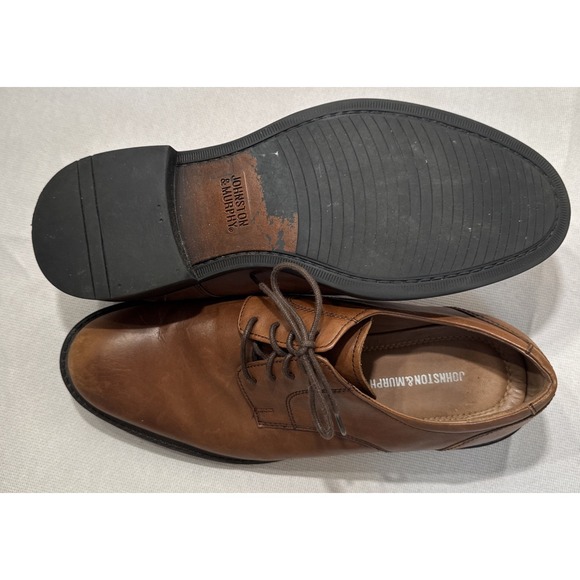 Johnston Murphy Brown Leather Lace Up Oxford Dress Shoes Men Size 9 - Picture 8 of 10